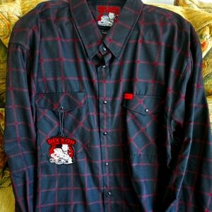 NWT DIXXON 'THE REDLINE' Men's 4X Flannel Long Sleeved Shirt.